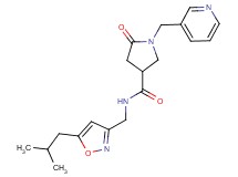 N-[(5-isobutyl-3-isoxazolyl)methyl]-5-oxo-1-(3-pyridinylmethyl)-3-pyrrolidinecarboxamide