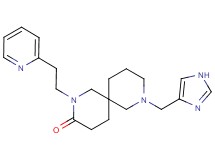 8-(1H-imidazol-4-ylmethyl)-2-(2-pyridin-2-ylethyl)-2,8-diazaspiro[5.5]undecan-3-one