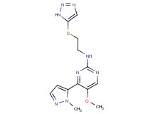 5-methoxy-4-(1-methyl-1H-pyrazol-5-yl)-N-[2-(1H-1,2,3-triazol-5-ylthio)ethyl]pyrimidin-2-amine