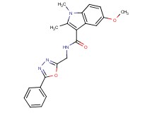 5-methoxy-1,2-dimethyl-N-[(5-phenyl-1,3,4-oxadiazol-2-yl)methyl]-1H-indole-3-carboxamide