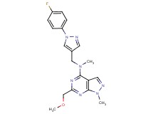 N-{[1-(4-fluorophenyl)-1H-pyrazol-4-yl]methyl}-6-(methoxymethyl)-N,1-dimethyl-1H-pyrazolo[3,4-d]pyrimidin-4-amine