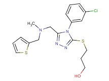 3-[(4-(3-chlorophenyl)-5-{[methyl(2-thienylmethyl)amino]methyl}-4H-1,2,4-triazol-3-yl)thio]-1-propanol