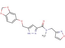 5-[(1,3-benzodioxol-5-yloxy)methyl]-N-(3-isoxazolylmethyl)-N-methyl-1H-pyrazole-3-carboxamide