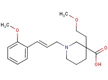 3-(2-methoxyethyl)-1-[(2E)-3-(2-methoxyphenyl)-2-propen-1-yl]-3-piperidinecarboxylic acid