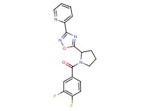 2-{5-[1-(3,4-difluorobenzoyl)-2-pyrrolidinyl]-1,2,4-oxadiazol-3-yl}pyridine