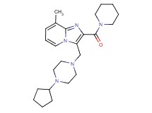 3-[(4-cyclopentyl-1-piperazinyl)methyl]-8-methyl-2-(1-piperidinylcarbonyl)imidazo[1,2-a]pyridine