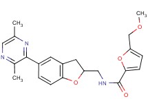 N-{[5-(3,6-dimethyl-2-pyrazinyl)-2,3-dihydro-1-benzofuran-2-yl]methyl}-5-(methoxymethyl)-2-furamide
