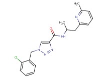 1-(2-chlorobenzyl)-N-[1-methyl-2-(6-methyl-2-pyridinyl)ethyl]-1H-1,2,3-triazole-4-carboxamide