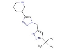 3-{1-[(3-tert-butyl-1H-pyrazol-5-yl)methyl]-1H-1,2,3-triazol-4-yl}piperidine hydrochloride