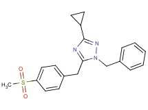 1-benzyl-3-cyclopropyl-5-[4-(methylsulfonyl)benzyl]-1H-1,2,4-triazole