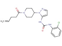 N-(2-chlorophenyl)-N'-{1-[1-(4-pentenoyl)-4-piperidinyl]-1H-pyrazol-5-yl}urea