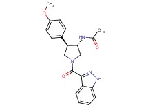 N-[(3S*,4R*)-1-(1H-indazol-3-ylcarbonyl)-4-(4-methoxyphenyl)pyrrolidin-3-yl]acetamide