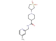 1-(1,1-dioxidotetrahydro-3-thienyl)-N-[(4-methylpyridin-2-yl)methyl]piperidine-4-carboxamide