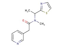 N-methyl-2-pyridin-3-yl-N-[1-(1,3-thiazol-2-yl)ethyl]acetamide