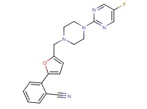 2-(5-{[4-(5-fluoropyrimidin-2-yl)piperazin-1-yl]methyl}-2-furyl)benzonitrile