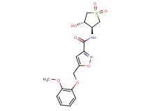 N-[(3S*,4S*)-4-hydroxy-1,1-dioxidotetrahydro-3-thienyl]-5-[(2-methoxyphenoxy)methyl]isoxazole-3-carboxamide
