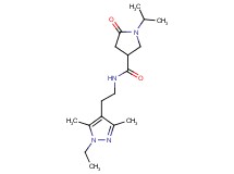 N-[2-(1-ethyl-3,5-dimethyl-1H-pyrazol-4-yl)ethyl]-1-isopropyl-5-oxo-3-pyrrolidinecarboxamide