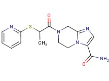 7-[2-(pyridin-2-ylthio)propanoyl]-5,6,7,8-tetrahydroimidazo[1,2-a]pyrazine-3-carboxamide
