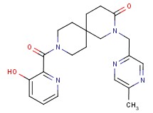 9-[(3-hydroxypyridin-2-yl)carbonyl]-2-[(5-methylpyrazin-2-yl)methyl]-2,9-diazaspiro[5.5]undecan-3-one