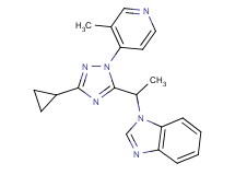 1-{1-[3-cyclopropyl-1-(3-methylpyridin-4-yl)-1H-1,2,4-triazol-5-yl]ethyl}-1H-benzimidazole