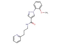 1-(2-methoxyphenyl)-N-[3-(2-pyridinyl)propyl]-1H-pyrazole-4-carboxamide