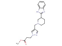 methyl 3-(4-{[3-(1H-benzimidazol-2-yl)-1-piperidinyl]methyl}-1H-pyrazol-1-yl)propanoate
