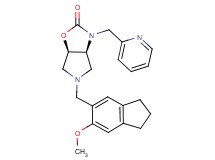 (3aS*,6aR*)-5-[(6-methoxy-2,3-dihydro-1H-inden-5-yl)methyl]-3-(2-pyridinylmethyl)hexahydro-2H-pyrrolo[3,4-d][1,3]oxazol-2-one