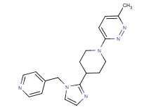 3-methyl-6-{4-[1-(4-pyridinylmethyl)-1H-imidazol-2-yl]-1-piperidinyl}pyridazine