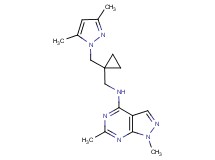N-({1-[(3,5-dimethyl-1H-pyrazol-1-yl)methyl]cyclopropyl}methyl)-1,6-dimethyl-1H-pyrazolo[3,4-d]pyrimidin-4-amine