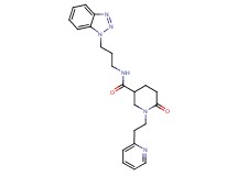 N-[3-(1H-1,2,3-benzotriazol-1-yl)propyl]-6-oxo-1-[2-(2-pyridinyl)ethyl]-3-piperidinecarboxamide
