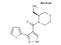 (3S)-3-ethyl-4-{[3-(2-thienyl)-1H-pyrazol-4-yl]carbonyl}morpholine