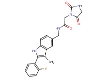 2-(2,5-dioxoimidazolidin-1-yl)-N-{[2-(2-fluorophenyl)-3-methyl-1H-indol-5-yl]methyl}acetamide