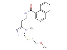 N-(2-{5-[(2-methoxyethyl)thio]-4-methyl-4H-1,2,4-triazol-3-yl}ethyl)-1-naphthamide
