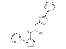 N-methyl-3-phenyl-N-[(2-phenyl-1,3-thiazol-4-yl)methyl]-4-isoxazolecarboxamide