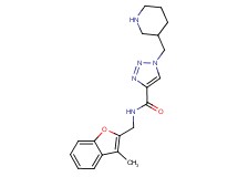 N-[(3-methyl-1-benzofuran-2-yl)methyl]-1-(piperidin-3-ylmethyl)-1H-1,2,3-triazole-4-carboxamide