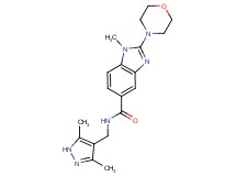 N-[(3,5-dimethyl-1H-pyrazol-4-yl)methyl]-1-methyl-2-(4-morpholinyl)-1H-benzimidazole-5-carboxamide