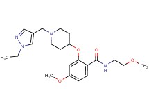 2-({1-[(1-ethyl-1H-pyrazol-4-yl)methyl]-4-piperidinyl}oxy)-4-methoxy-N-(2-methoxyethyl)benzamide