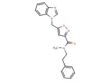 5-(1H-benzimidazol-1-ylmethyl)-N-methyl-N-(2-phenylethyl)-3-isoxazolecarboxamide