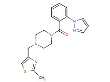 1-[(2-methyl-1,3-thiazol-4-yl)methyl]-4-[2-(1H-pyrazol-1-yl)benzoyl]piperazine trifluoroacetate