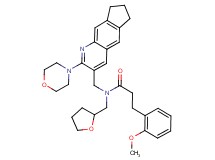 3-(2-methoxyphenyl)-N-{[2-(4-morpholinyl)-7,8-dihydro-6H-cyclopenta[g]quinolin-3-yl]methyl}-N-(tetrahydro-2-furanylmethyl)propanamide