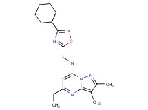 N-[(3-cyclohexyl-1,2,4-oxadiazol-5-yl)methyl]-5-ethyl-2,3-dimethylpyrazolo[1,5-a]pyrimidin-7-amine