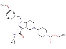 ethyl 4-[3-[(cyclopropylamino)carbonyl]-1-(3-methoxybenzyl)-1,4,6,7-tetrahydro-5H-pyrazolo[4,3-c]pyridin-5-yl]-1-piperidinecarboxylate