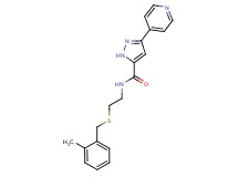 N-{2-[(2-methylbenzyl)thio]ethyl}-3-pyridin-4-yl-1H-pyrazole-5-carboxamide