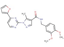 N-(3,4-dimethoxybenzyl)-1-[4-(2-furyl)-2-pyrimidinyl]-5-methyl-1H-pyrazole-4-carboxamide