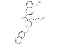 3-(3-methoxybenzyl)-1-(2-methoxyethyl)-8-(6-quinoxalinylmethyl)-1,3,8-triazaspiro[4.5]decane-2,4-dione