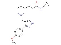 N-cyclopropyl-3-(1-{[3-(4-methoxyphenyl)-1H-pyrazol-4-yl]methyl}-3-piperidinyl)propanamide