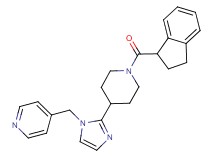 4-({2-[1-(2,3-dihydro-1H-inden-1-ylcarbonyl)piperidin-4-yl]-1H-imidazol-1-yl}methyl)pyridine