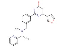 6-(3-furyl)-2-(3-{[methyl(1-pyridin-2-ylethyl)amino]methyl}phenyl)pyrimidin-4(3H)-one