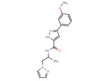 3-(3-methoxyphenyl)-N-[1-methyl-2-(1H-pyrazol-1-yl)ethyl]-1H-pyrazole-5-carboxamide