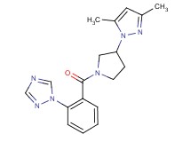 1-(2-{[3-(3,5-dimethyl-1H-pyrazol-1-yl)pyrrolidin-1-yl]carbonyl}phenyl)-1H-1,2,4-triazole